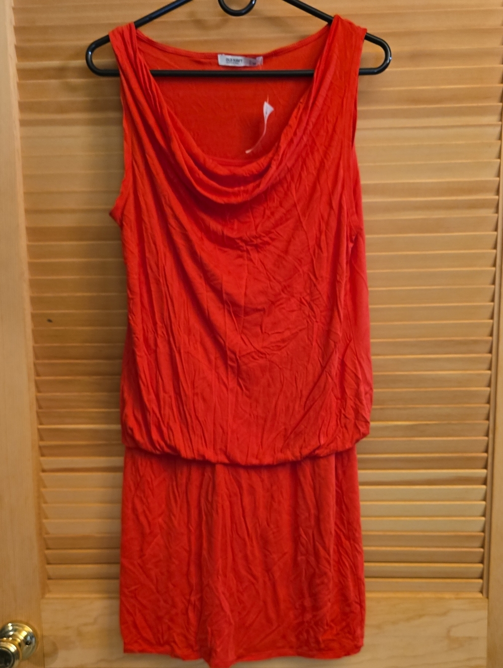 Old Navy Sleeveless Red/Orange Cowl Neck Women's Dress